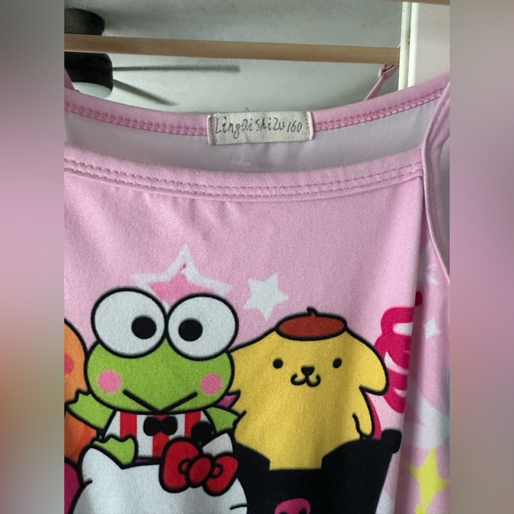 Hello Kitty Kuromi My Melody Sanrio Character Print Casual Dress Girl’s XL - Picture 2 of 3